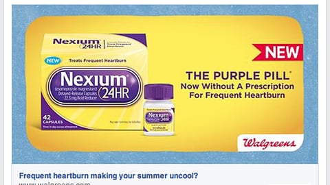 Walgreens Nexium 24HR Facebook Update