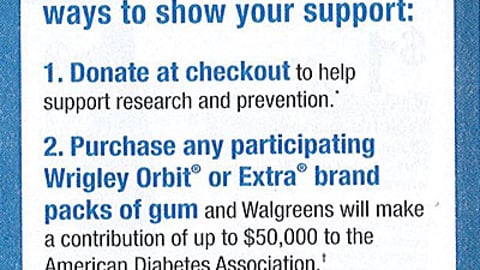 Walgreens Wrigley 'Diabetes' Coupon Book Feature