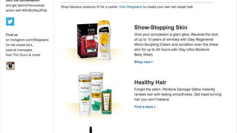 Walgreens 'People's Choice Awards' Landing Page