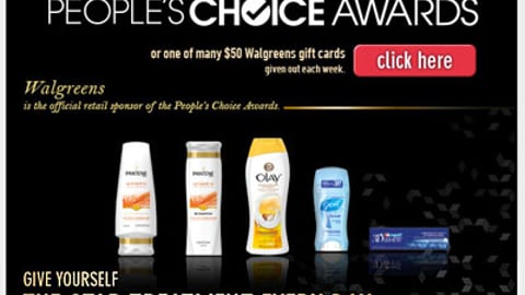 P&G Everyday Walgreens 'People's Choice Awards' Email