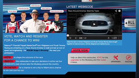 Walgreens Balance Financial 'Race Around America' Home Page