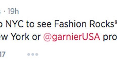 Walgreens L'Oreal 'Fashion Rocks' Tweet