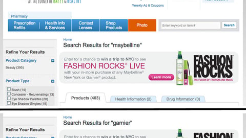 Walgreens.com L'Oreal 'Fashion Rocks' Ads