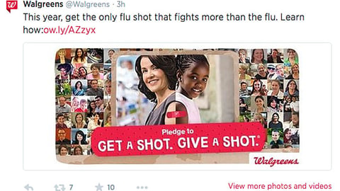 Walgreens 'Flu Shot' Tweet