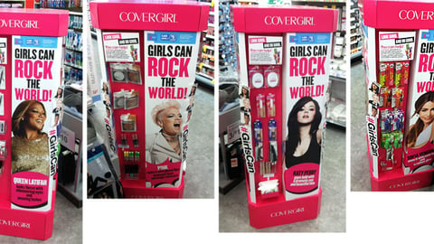 CoverGirl Walgreens 'Girls Can Rock the World' Four-Way Floorstand