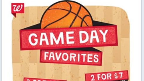 Walgreens 'Game Day Favorites' Facebook Update