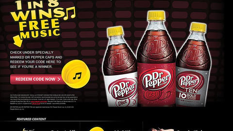 Dr Pepper 'Free Music' Microsite