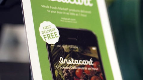 Whole Foods Instacart Checkout Sign