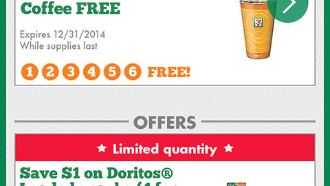 7-Eleven Mobile Coffee Punchcard