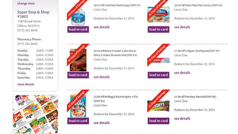 Stop & Shop 'My Offers' Webpage