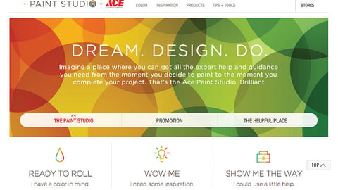 Ace Hardware 'Paint Studio' Website