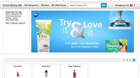 Albertsons.com P&G 'Try it & Love it' Page 