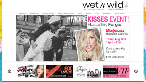 Wet N Wild Walgreens 'More Kisses' Home Page