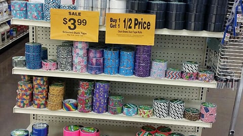 Duck Tape 'Duck the Halls' Endcap