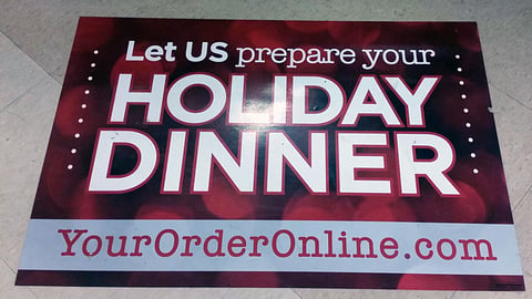 Ralphs 'Holiday Dinner' Floor Cling