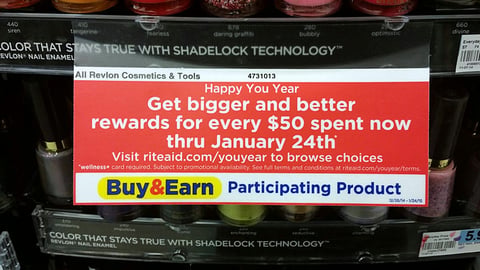 Rite Aid 'Buy & Earn' Shelf Tag
