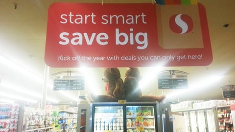Safeway 'Start Smart, Save Big' Ceiling Banner