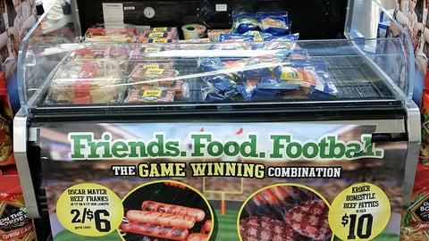 Kroger Oscar Mayer 'Friends. Food. Football' Cooler Sign