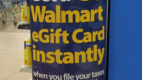 Walmart Jackson Hewitt Gift Card Incentive Standee