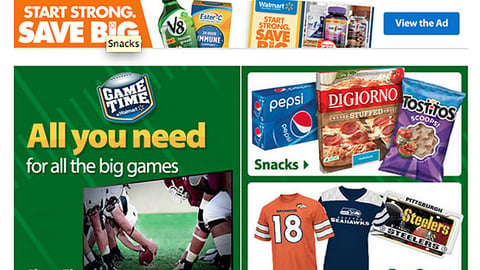 Walmart 'Game Time' Email