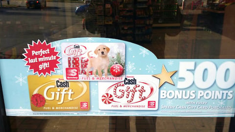 Speedway Gift Card Incentive Window Cling