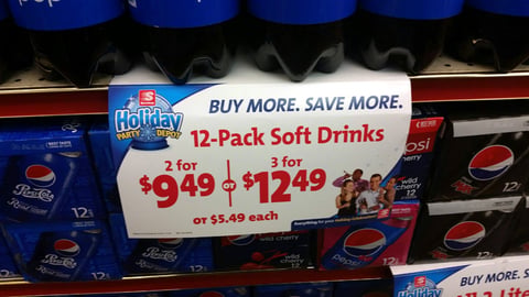 Speedway 'Holiday Party Depot' Shelf Sign