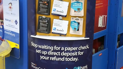 Walmart 'Tax Refund Fast' Standee