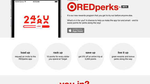 Target REDperks Microsite
