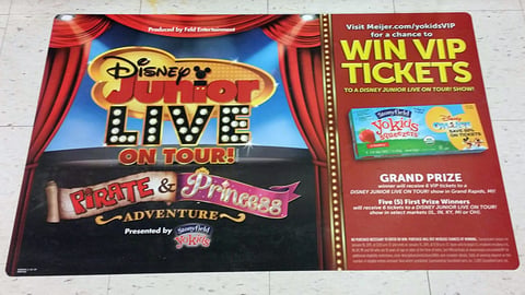 Stonyfield YoKids Meijer 'Disney Junior Live' Floor Cling