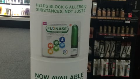 Flonase 'Now Available' Standee