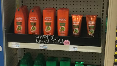 CVS Fructis 'Happy New You' Endcap