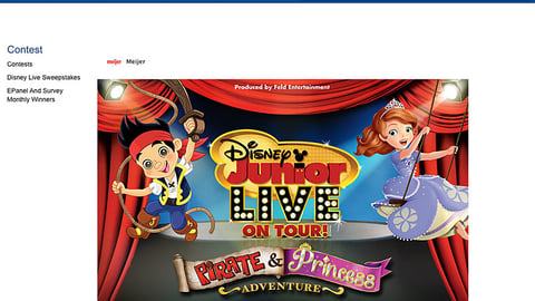 Meijer Stonyfield YoKids 'Disney Junior Live' Landing Page