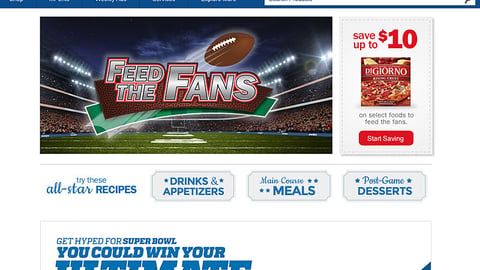 Meijer 'Feed the Fans' Landing Page