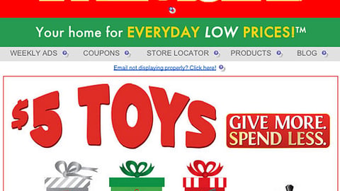 Family Dollar 'Give More. Spend Less' Email
