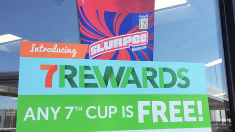 7-Eleven Slurpee '7Rewards' Window Cling