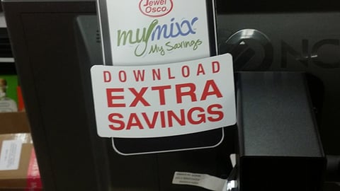 Jewel-Osco MyMixx Checkout Sign