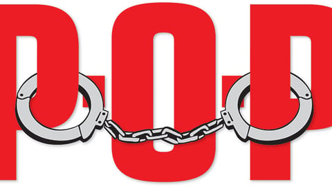 P-O-P Handcuffs Graphic