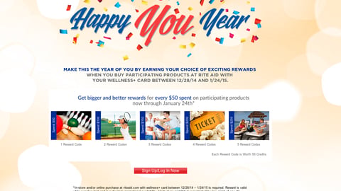 Rite Aid 'Happy You Year' Web Page