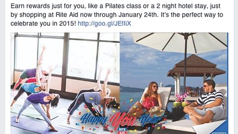 Rite Aid 'Happy You Year' Facebook Update