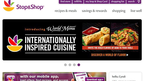 Stop & Shop World Menu Carousel Ad