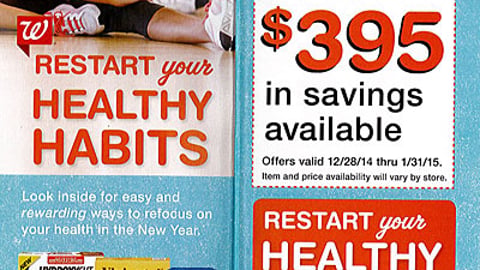 Walgreens January 2015 Coupon Book Cover