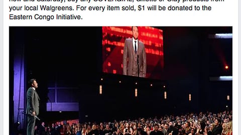 Walgreens P&G 'Favorite Humanitarian' Facebook Update