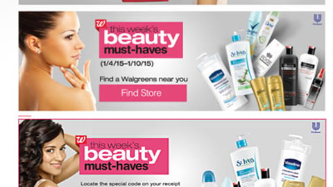 Unilever Walgreens 'Beauty Must-Haves' Landing Page