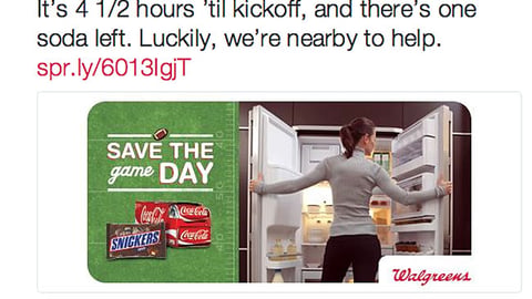 Walgreens Multi-Brand 'Game Day' Tweet