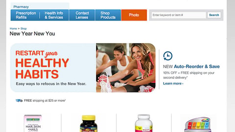 Walgreens 'Restart Your Healthy Habits' Landing Page