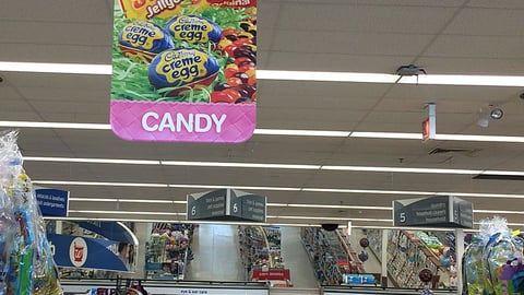 Walgreens Multi-Brand Easter Candy Ceiling Sign