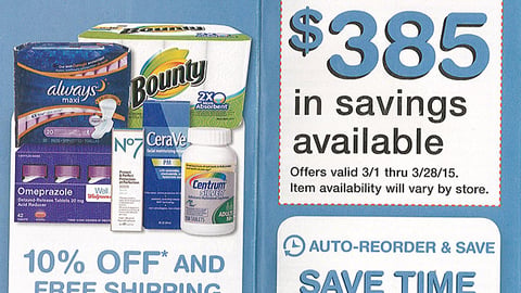 Walgreens March 2015 Coupon Book Cover