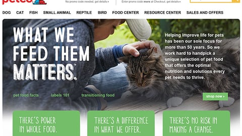 Petco 'What We Feed Them Matters' Landing Page