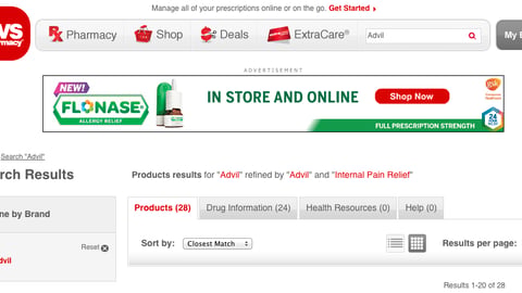 CVS.com Flonase Banner Ad