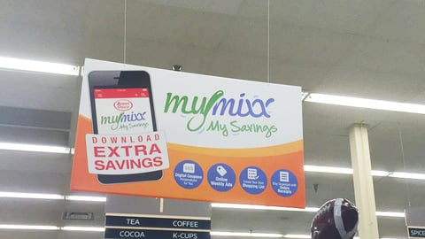 Jewel-Osco MyMixx Ceiling Sign